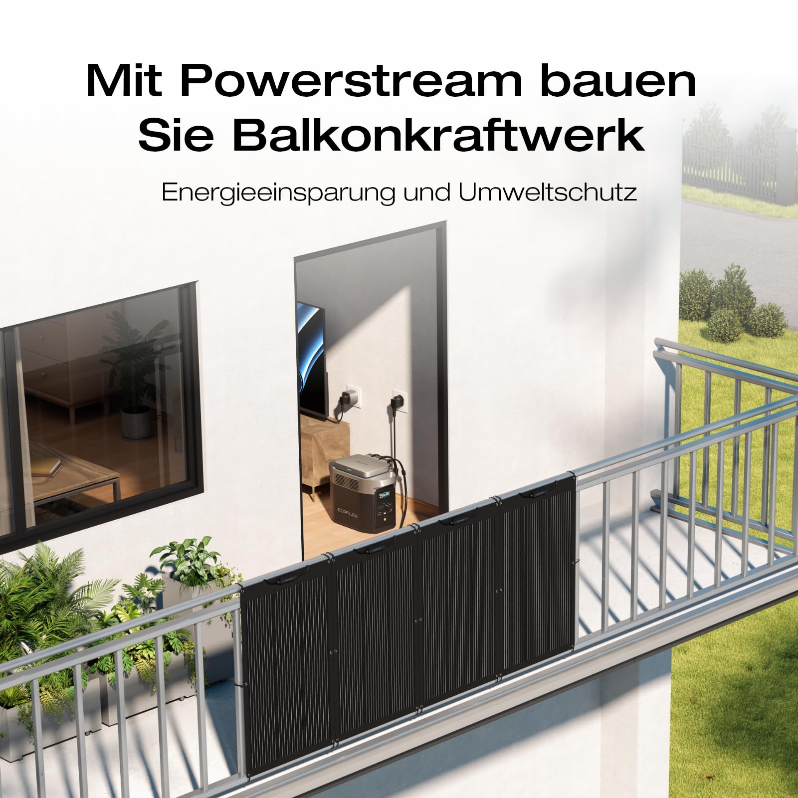 EF ECOFLOW DELTA 2 Tragbare Powerstation 1024Wh, Solar Generator LiFePO4-Batterie, erweiterbarer Kapazität bis zu 3kWh, Schnellladung von 0-80% in 50 Mins, Notstromaggregat für Camping, Wohnmobile